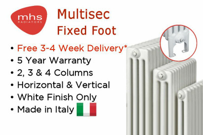Multisec Floor White Steel Radiators
