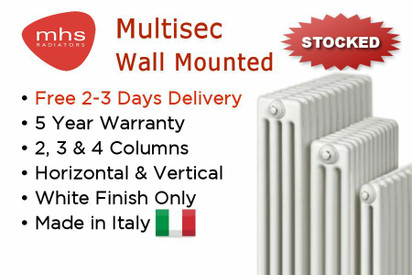 MHS Multisec Wall White Column Stocked Radiators