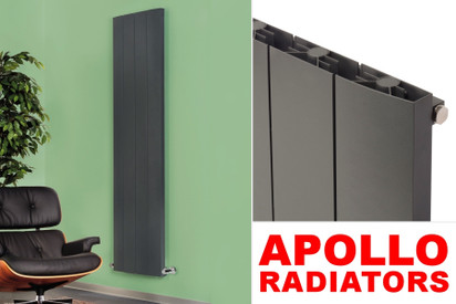 Apollo Malpensa Curve Anthracite Alu Radiators