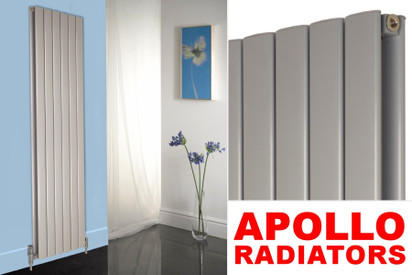 Apollo Magenta Curve Silver Aluminium Radiator