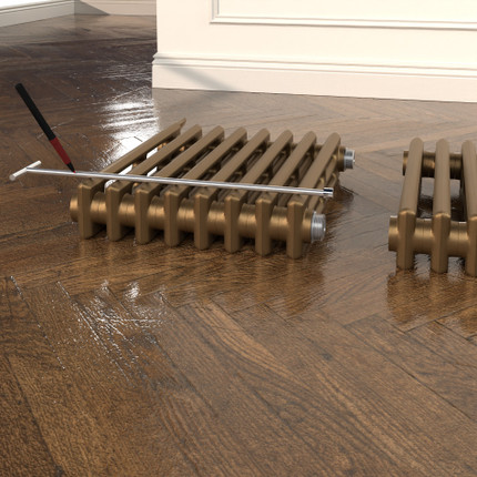 Positioning radiator joining key tool inside radiator section