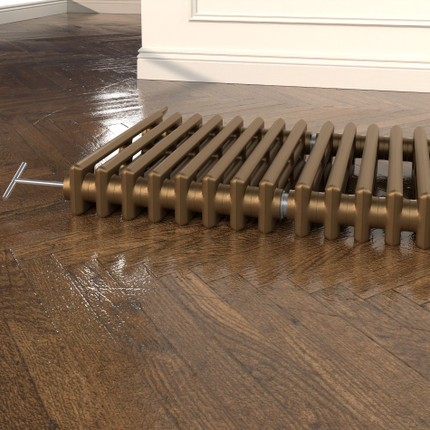 Tightening cast iron radiator sections evenly using joining key