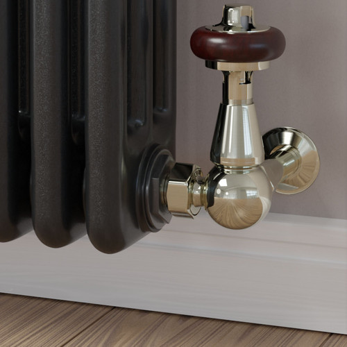 T-TRV-020-CR-N-CU00 - Flatford Traditional TRV Corner Nickel Thermostatic Radiator Valves