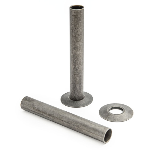 A-PIP-500-130-PEW - Radiator Pipe Covers 130mm Long - Pewter (Pair)