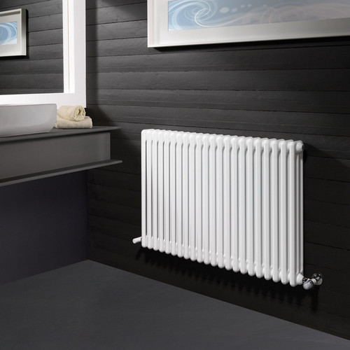 NF3-W-H-LS00 - Infinity White 3 Column Radiator 5 Sections H350mm X W254mm