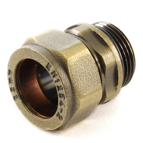 A-ADP-506-22-OEB - 22mm Compression Radiator Valve Adaptor - Old English Brass