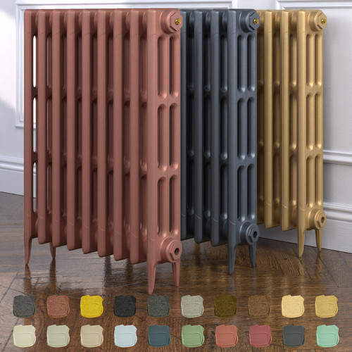 CI-SH745-09-TH - Shelbourne 3 Column Victorian Cast Iron Radiator H745mm x W1323mm
