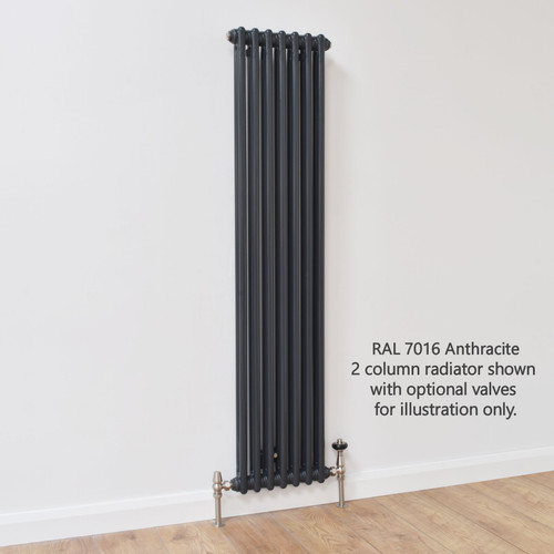NF2-A-V-LS00 - Infinity Anthracite 2 Column Radiator 3 Sections H2000mm X W162mm