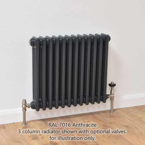 NF3-A-H-LS00 - Infinity Anthracite 3 Column Radiator 3 Sections H300mm X W162mm