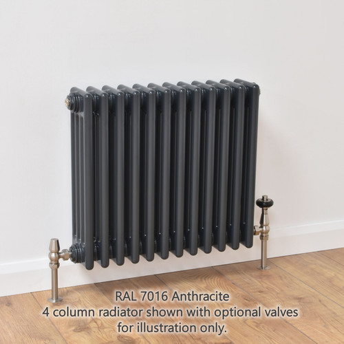 NF4-A-H-LS00 - Infinity Anthracite 4 Column Radiator 3 Sections H500mm X W162mm