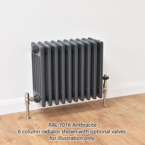 NF6-A-H-LS00 - Infinity Anthracite 6 Column Radiator 7 Sections H450mm X W346mm