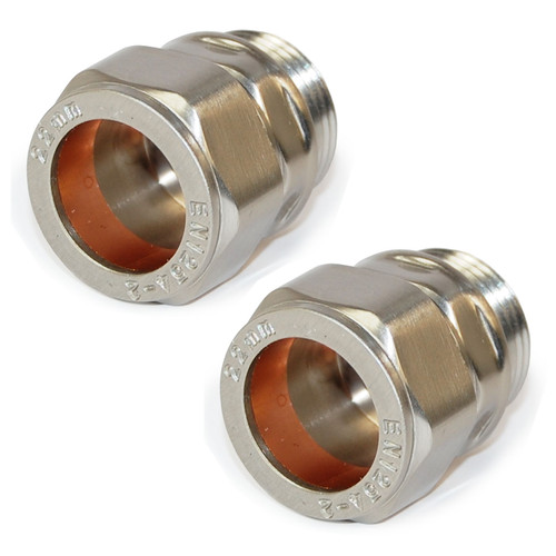 A-ADP-506-22-X2-SN - 506 Compression Adaptors 22mm Satin Nickel (Pair)