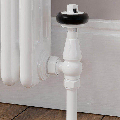 T-MAN-021-AG-W-CU00 - Eastbury Traditional Manual Angled White Radiator Valves