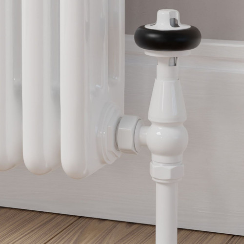 T-TRV-019-AG-W-CU00 - Flatford Traditional TRV Angled White Thermostatic Radiator Valves