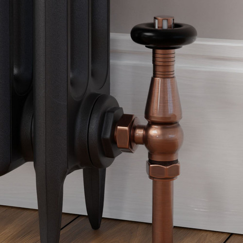 T-TRV-068-AG-AC-CU00 - Jarrow Traditional TRV Angled Antique Copper Thermostatic Radiator Valves