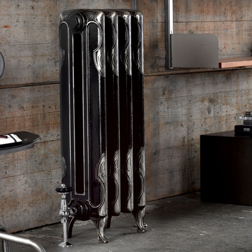 AR-RN869-2-LS00 - Arroll Art Deco 2 Column Cast Iron Radiator H869mm x W884mm