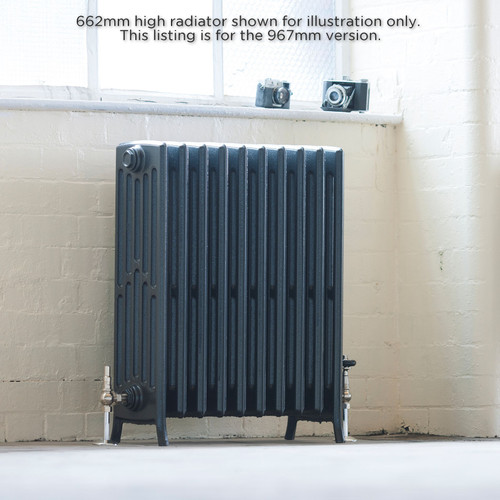 AR-RE960-6-LS00 - Arroll Edwardian 6 Column Cast Iron Radiator H967mm x W514mm