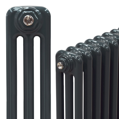 Classic Anthracite 3 Column Radiator H1500 X W214