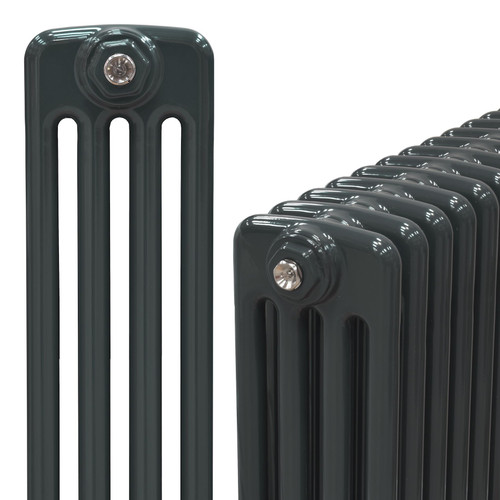 Classic Anthracite 4 Column Radiator H400 X W812