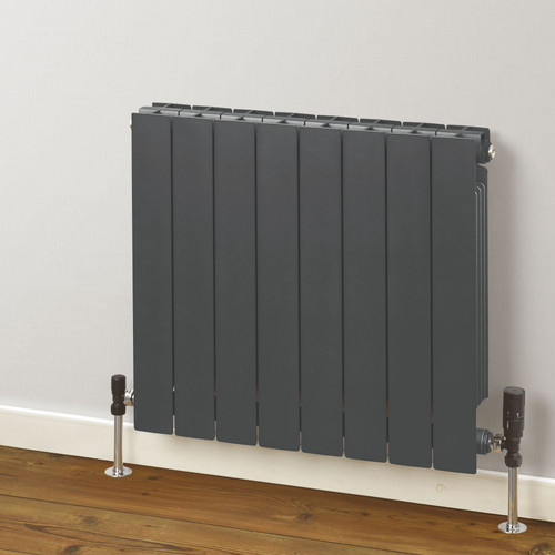 Trade Essentials Aluminium Double Panel Volcanic Radiator H557mm X W660mm