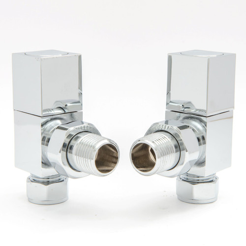 Boxer Modern Manual Angled Chrome Radiator Valves