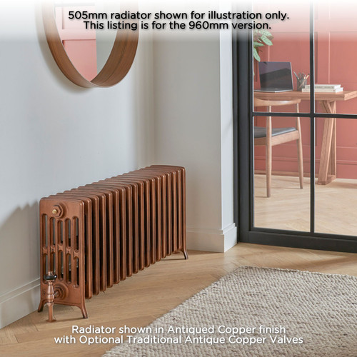 PA-GEO6-960-LS00 - Paladin Neo Georgian 6 Column Cast Iron Radiator H960mm x W512mm PA-GEO6-960-LS00 - Paladin Neo Georgian 6 Column Cast Iron Radiator H960mm x W512mm