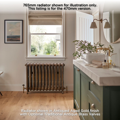 PA-OXF-470-LS00 - Paladin Oxford 3 Column Cast Iron Radiator H470mm x W2389mm