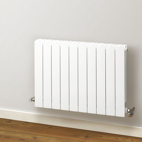 NFA-TD-657-W - Infinity Aluminium Designer White Horizontal Radiator H657mm X W420mm