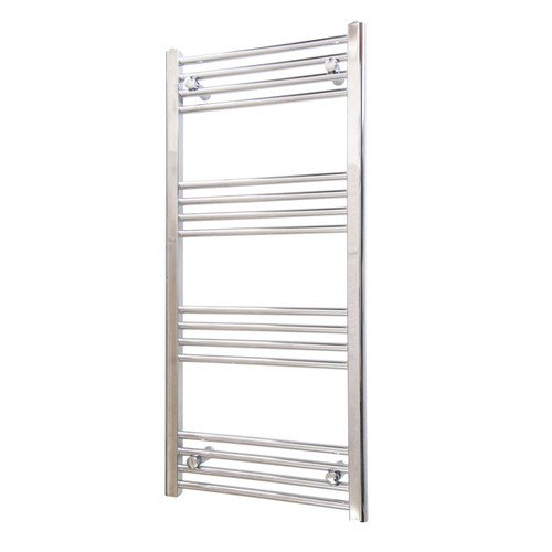 APEX500X1100SC - Apex ladder heated towel rail straight chrome H1100xW500