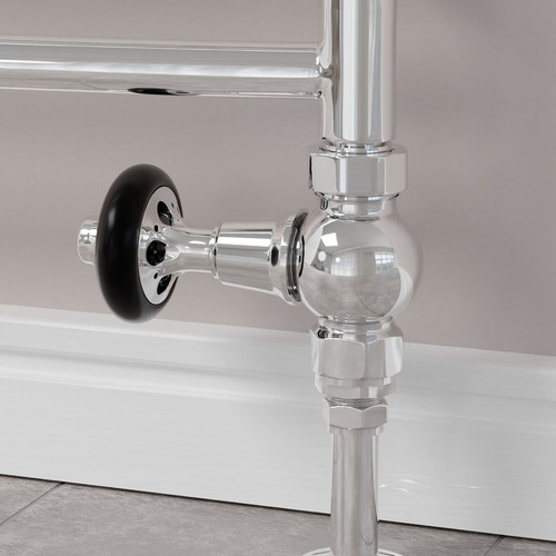 T-MAN-046-ST-C-PIP-CU00 - Chastleton Traditional Manual Straight Chrome Radiator Valves With Sleeves
