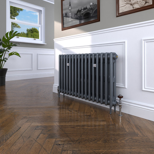 CI-GV2660-16-MET-NAT-CAST-LS00 - Gasta Victorian 2 Column Cast Iron Radiator H660mm x W1015mm