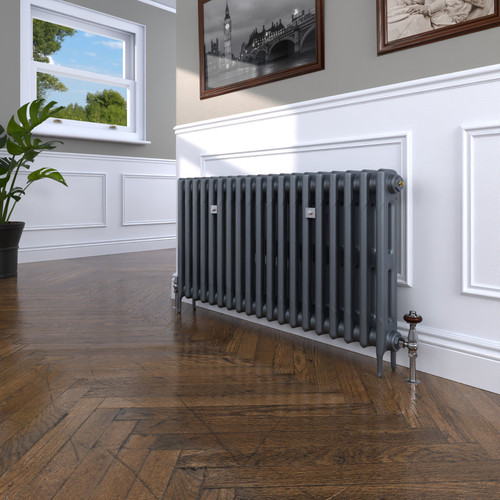CI-GV2660-19-MET-NAT-CAST-LS00 - Gasta Victorian 2 Column Cast Iron Radiator H660mm x W1199mm