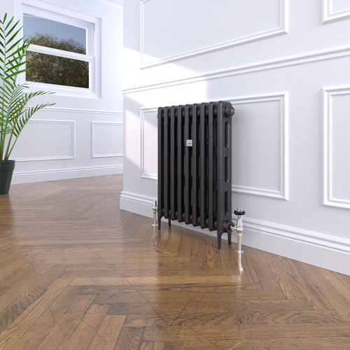 CI-GV2760-09-MET-NAT-CAST-LS00 - Gasta Victorian 2 Column Cast Iron Radiator H760mm x W591mm