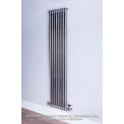 NF2-R-1800-V - Next Day Infinity Raw 2 Column Radiator 6 Sections H1800mm X W300mm