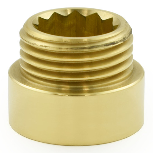 A-RVE-2-503-10-UB - 503 10mm Rigid Radiator Valve Extensions 1/2 inch BSP - Unlacquered Brass