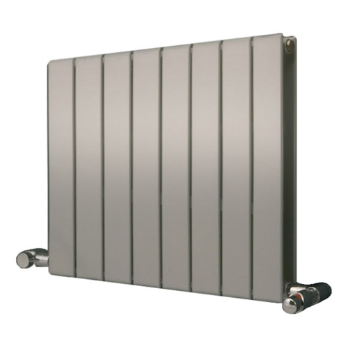 EU-EMADV-600-S - Eucotherm Mars Duo Vertical Double Flat Panel Silver Radiator H600mm X W445mm