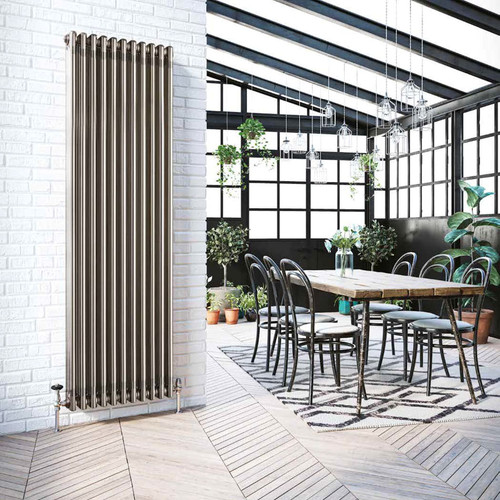 DQ-MD3-R-V - DQ Modus 3 Column Vertical Radiator H1100mm x W346mm Raw