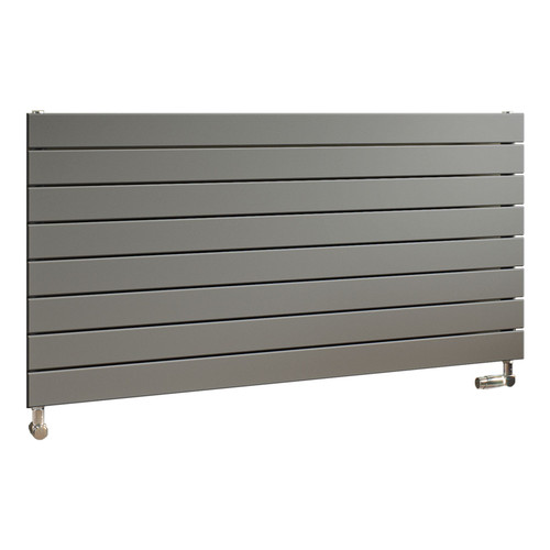 EU-EMAH-595-1200-S - Eucotherm Mars Horizontal Flat Panel Silver Radiator H595mm X W1200mm