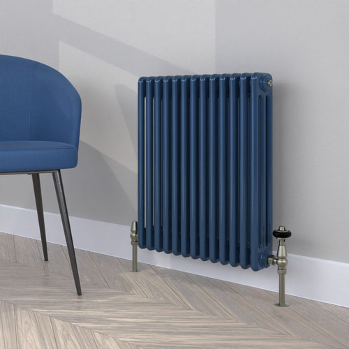 CT3-C-600-VIOLET-BLUE-LS00 - Classic Blue 3 Column Radiator H600mm x W1864mm