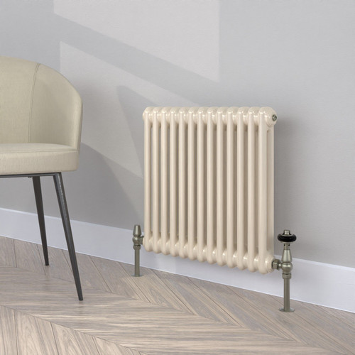 CT2-C-500-OYSTER-WHITE-LS00 - Classic Cream 2 Column Radiator H500mm x W1404mm
