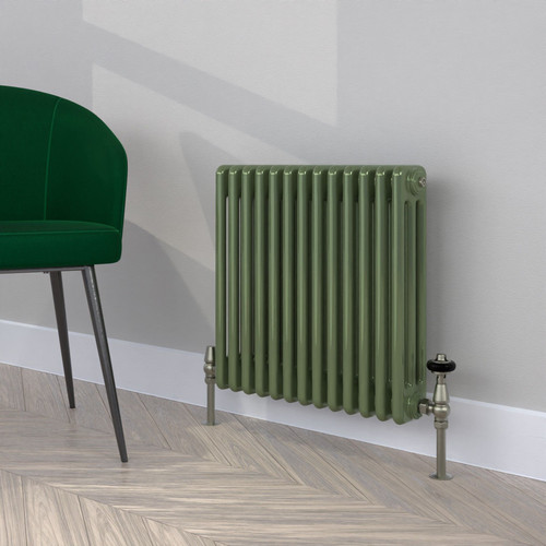 CT3-C-500-RESEDA-GREEN-LS00 - Classic Green 3 Column Radiator H500mm x W806mm
