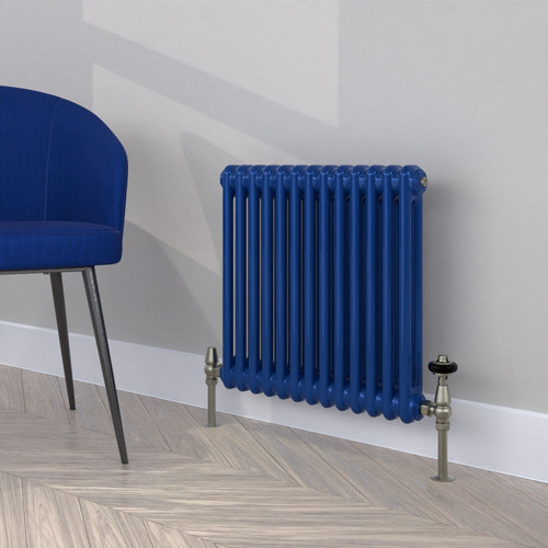 CT2-C-500-ULTRAMARINE-BLUE-LS00 - Classic Navy 2 Column Radiator H500mm x W622mm