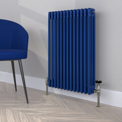 CT3-C-750-ULTRAMARINE-BLUE-LS00 - Classic Navy 3 Column Radiator H750mm x W622mm