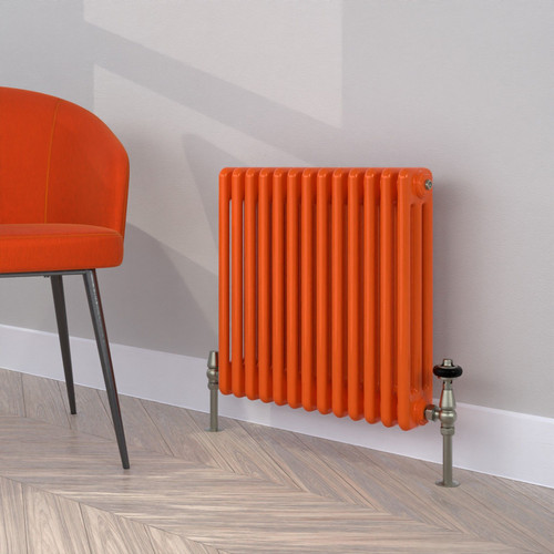 CT3-C-500-PURE-ORANGE-LS00 - Classic Orange 3 Column Radiator H500mm x W1404mm