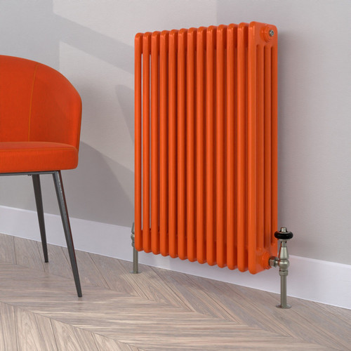 CT4-C-750-PURE-ORANGE-LS00 - Classic Orange 4 Column Radiator H750mm x W806mm