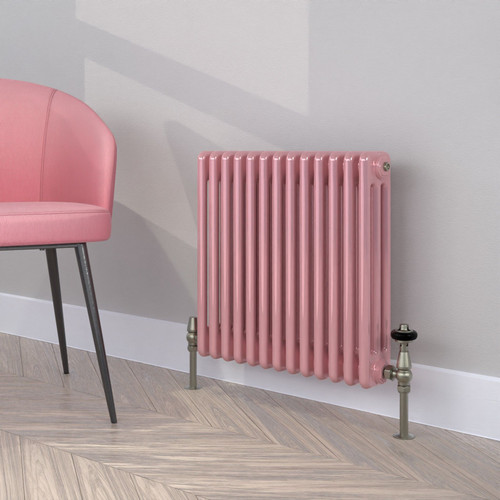 CT3-C-500-LIGHT-PINK-LS00 - Classic Pink 3 Column Radiator H500mm x W1634mm