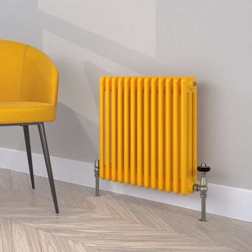 CT3-C-500-TRAFFIC-YELLOW-LS00 - Classic Yellow 3 Column Radiator H500mm x W622mm