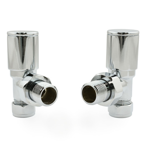 MODX-MAN-AG-C - MODX Modern Manual Angled Chrome Radiator Valve (Pair)