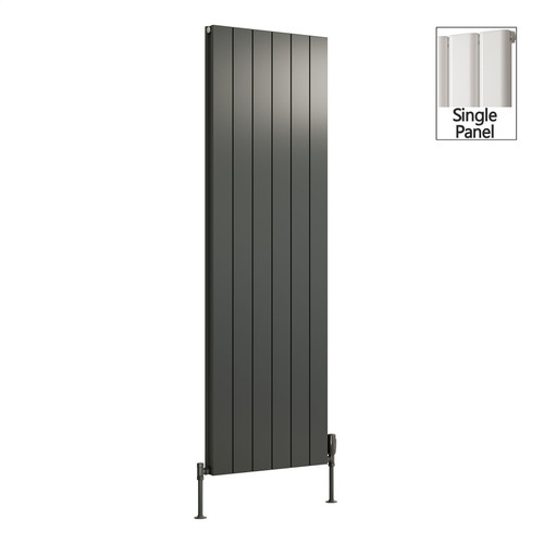 Reina Casina Aluminium Designer Anthracite Single Horizontal Radiator H600mm X W1230mm