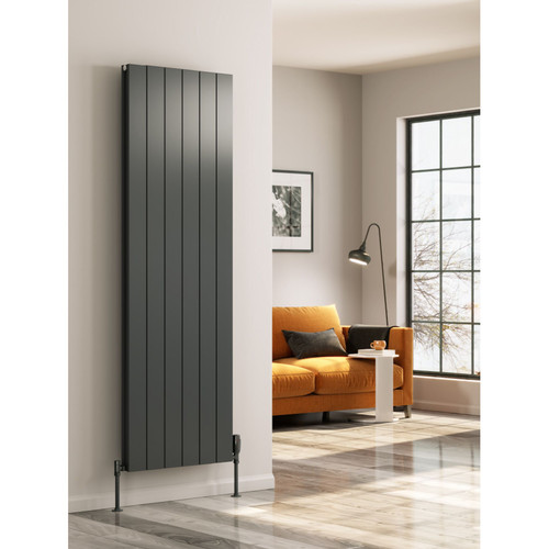 RE-A-CSN1800-6-AD-LS00 - Reina Casina Aluminium Designer Anthracite Double Vertical Radiator H1800mm X W565mm